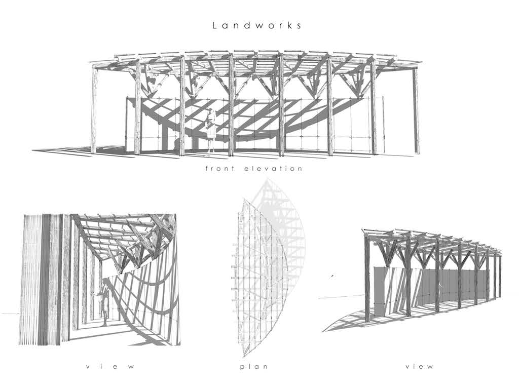 Frame drawing of LandWorks project by Jakob Benjamin